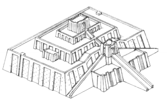 Zikkurat (Abb. aus dtv-Lexikon)